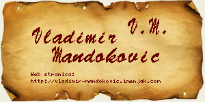 Vladimir Mandoković vizit kartica
